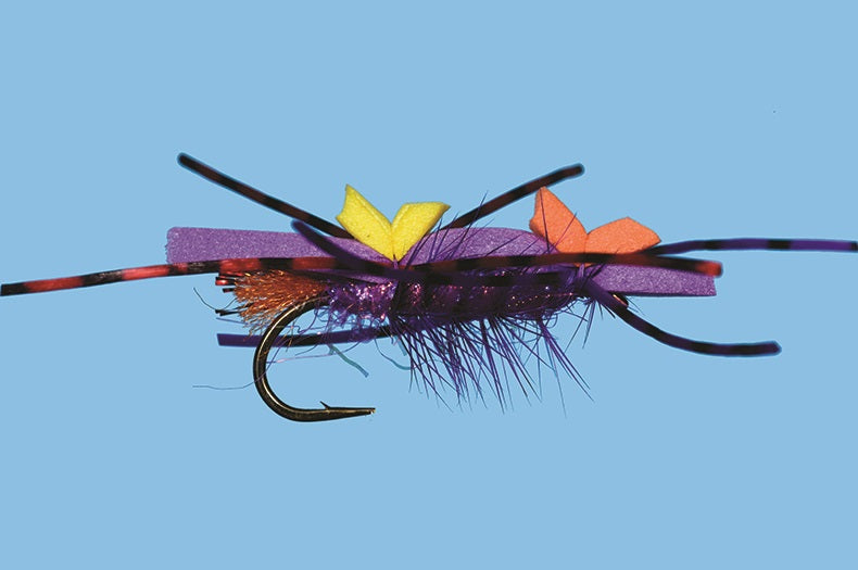Solitude Flies - Plan B - Purple featuring Chernobyl style with vibrant foam and premium tying for fly fishing at Freestone Fly Shop