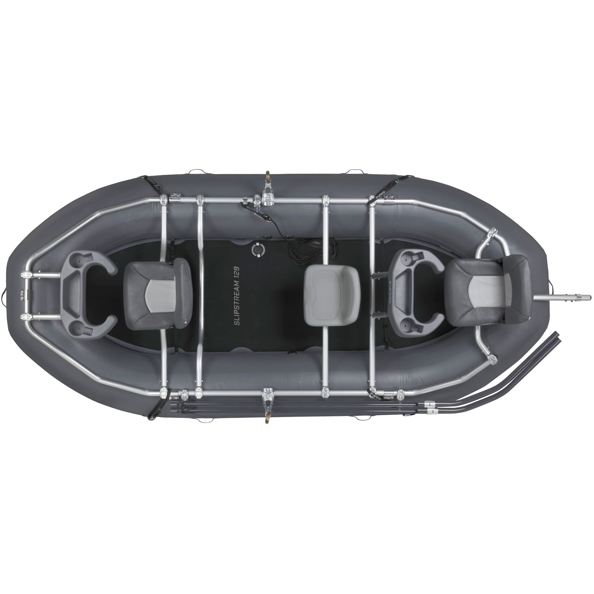NRS 129 Slip Stream Boat Package by NRS with three seats and aluminum frame for fly fishing at Freestone Fly Shop