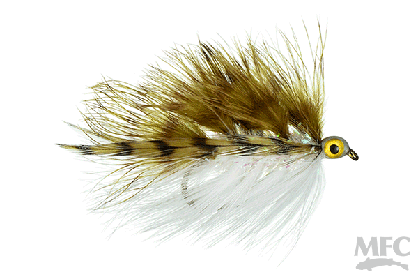 MFC Galloup's Smoke Wagon - Olive/White by Montana Fly Company durable fly fishing lure at Freestone Fly Shop
