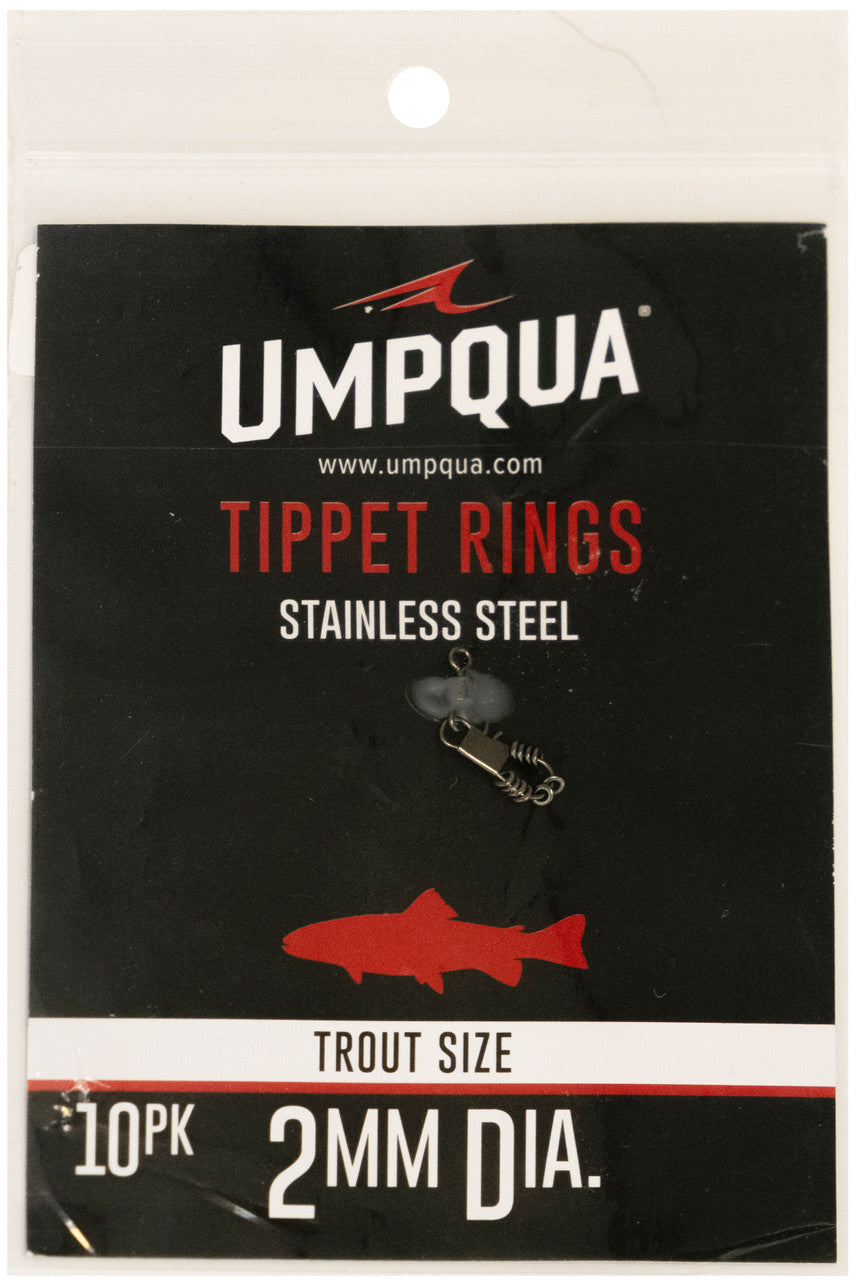Umpqua Tippet Rings stainless steel 2mm diameter trout size for connecting leader and tippet by Umpqua Feather Merchants