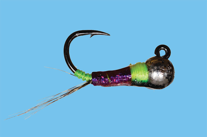 Solitude Flies - Tungsten Jig Halo - Purple with detailed tungsten bead and vibrant fly tying for fly fishing at Freestone Fly Shop