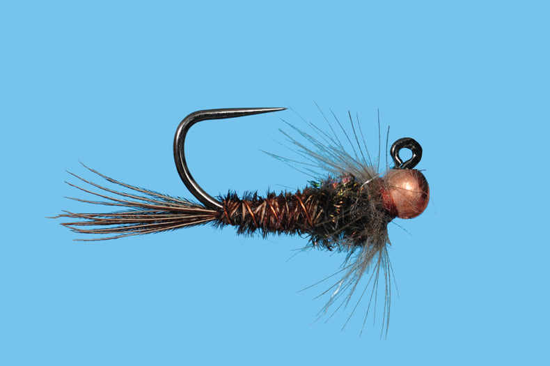 Solitude Flies - Tungsten Jig Pheasant Tail - Flashback with copper bead and natural fibers for expert fly fishing at Freestone Fly Shop