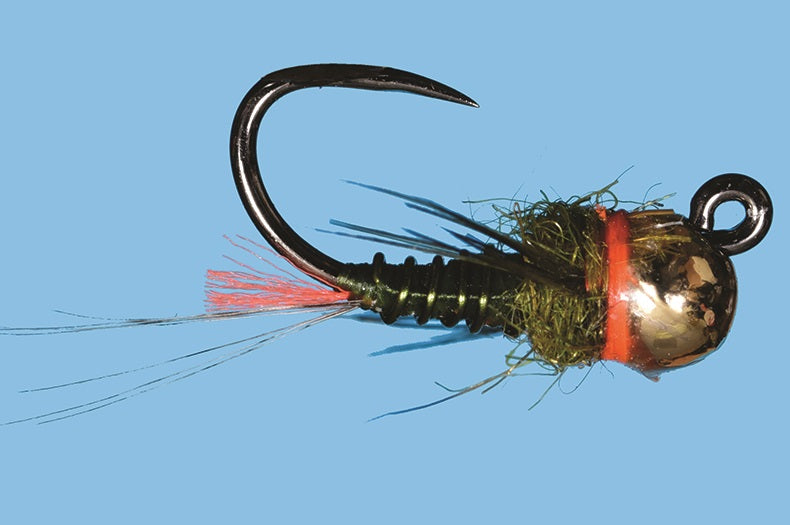 Solitude Flies - Tungsten Jig TNT - Baetis featuring a polished bead head and intricate dubbing for fly fishing at Freestone Fly Shop