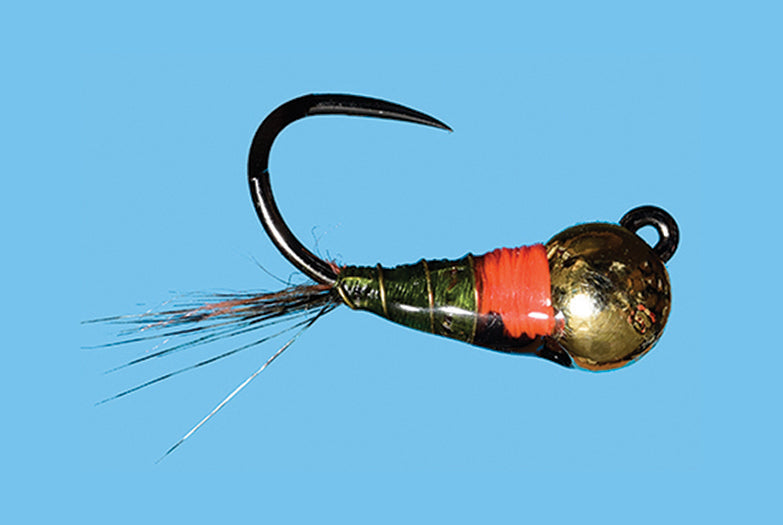 Solitude Flies - Tungsten Olive Mic Drop featuring weighted bead and fine materials for expert fly fishing at Freestone Fly Shop