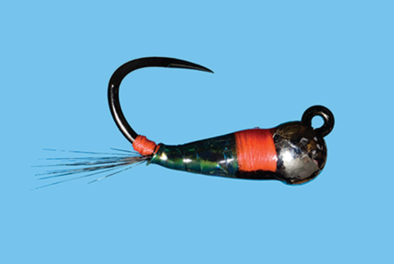 Solitude Flies - Tungsten Peacock Perdigon with weighted bead and intricate tying for fly fishing at Freestone Fly Shop