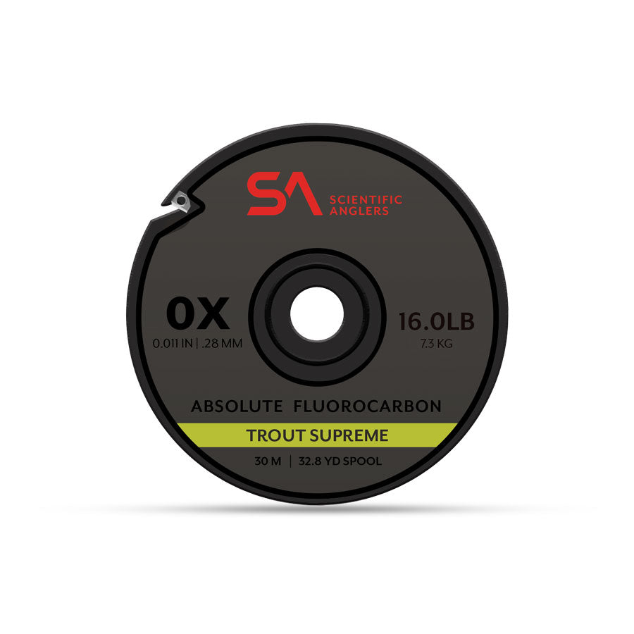 Scientific Anglers Absolute Fluorocarbon Trout Supreme spool with 16lb tippet for fly fishing leaders at Freestone Fly Shop