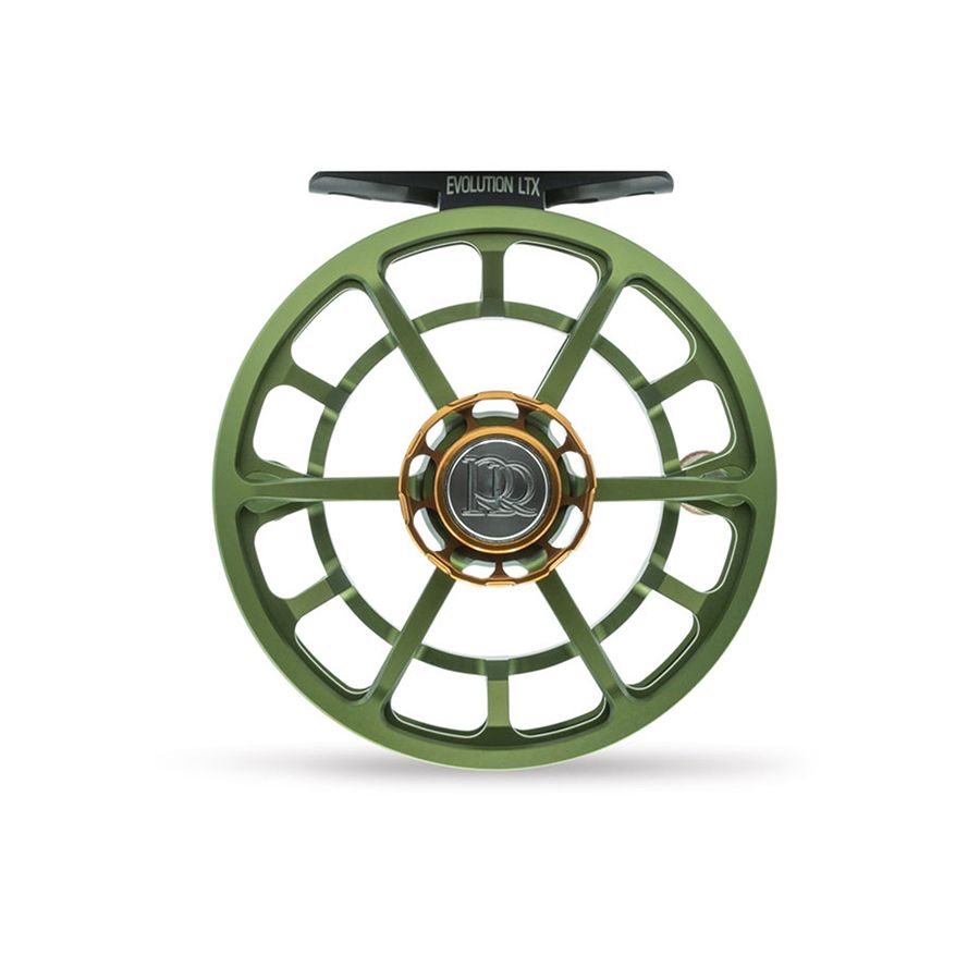 Ross Evolution LTX Reel by Ross Reels with green frame and bronze drag knob for fly fishing at Freestone Fly Shop