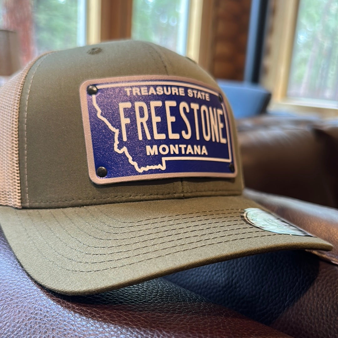 Citylocs Freestone Hat by Freestone Fly Shop featuring Montana license plate design for fly fishing enthusiasts