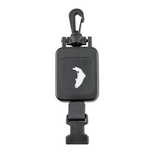 Wading Staff Retractor Blk by Simms Fishing Products with 3 ft braided cable for securing gear at Freestone Fly Shop