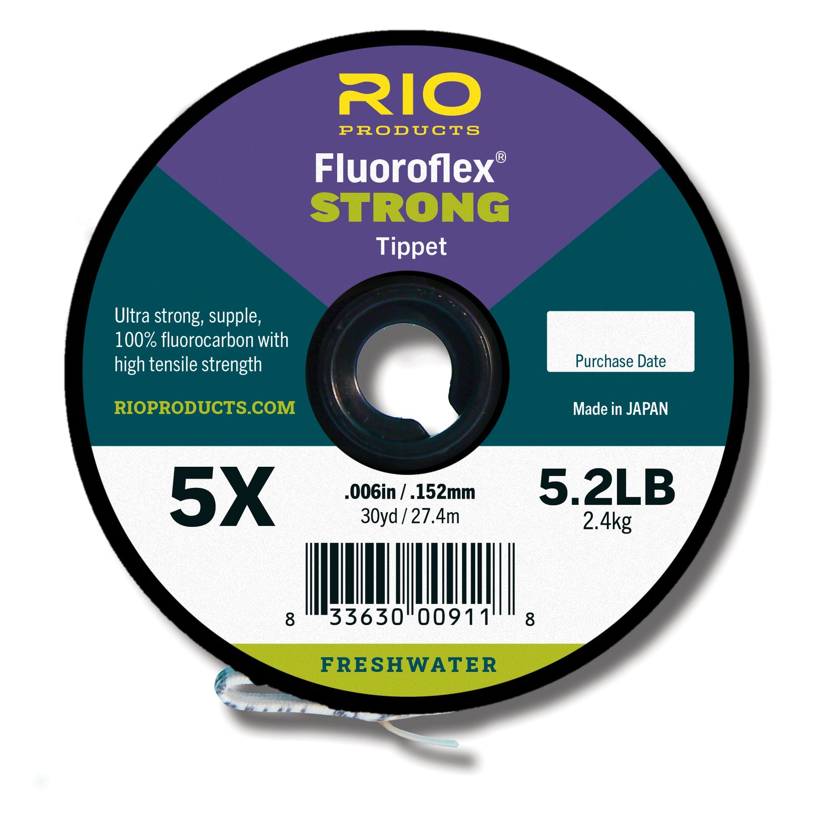 Rio Fluoroflex Strong Tippet 5X 30yd spool by Farbank Pros for durable freshwater fly fishing applications