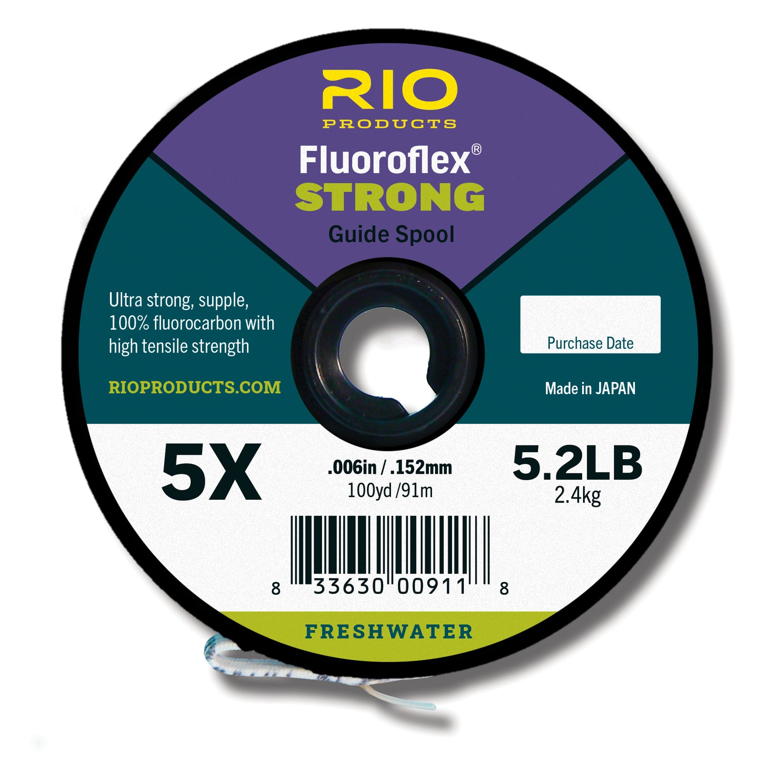 Rio Fluoroflex Strong Tippet 5X by Farbank Pros with 5.2LB test strength for freshwater fly fishing applications
