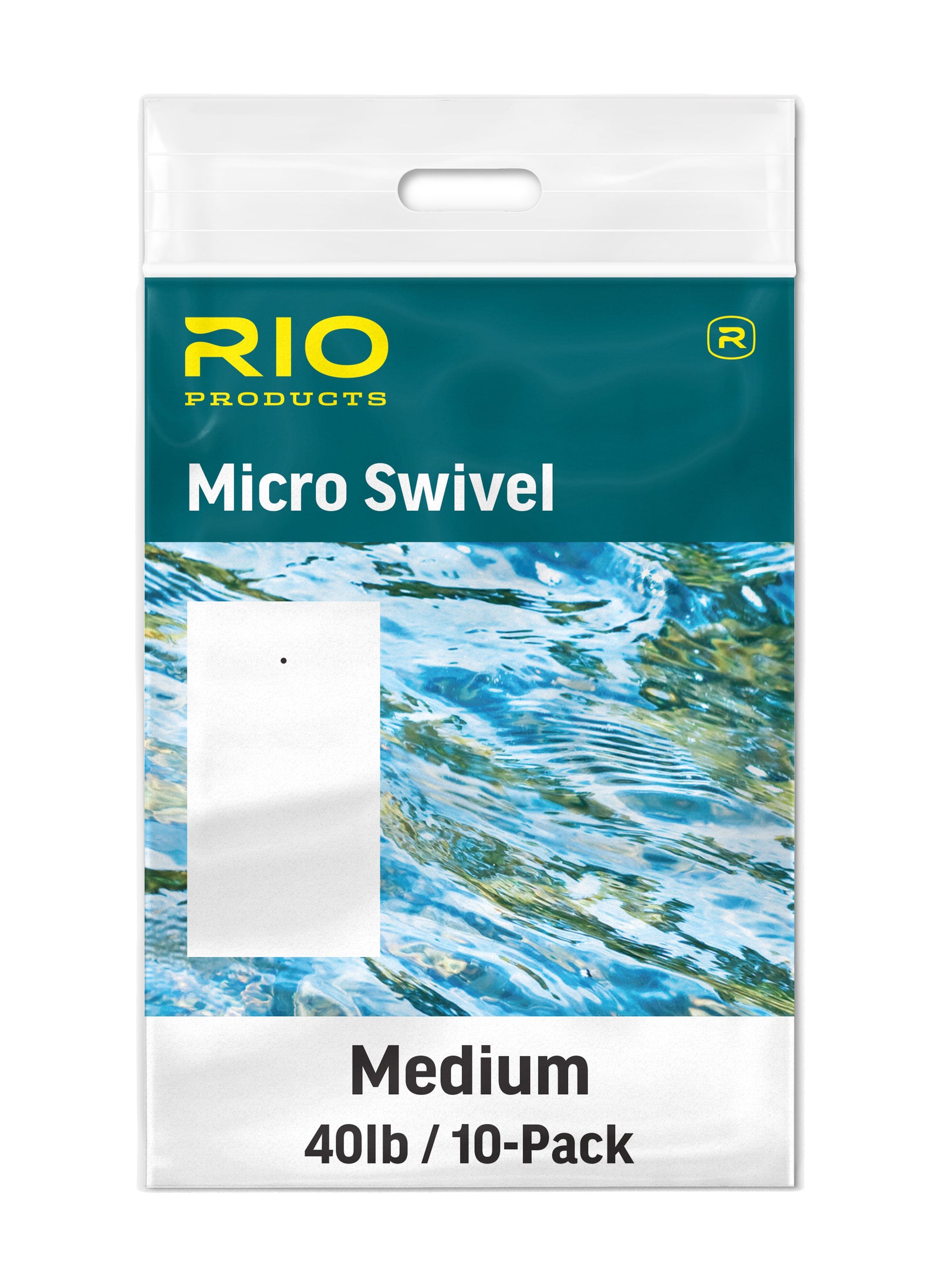 Rio Micro Swivel medium size 40lb 10-pack packaging for reducing line twist in fly fishing from Farbank Pros