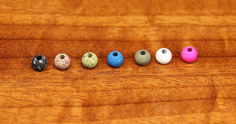 Mottled Tactical Slotted Tungsten Beads by Hareline Dubbin Inc in assorted colors for fly tying at Freestone Fly Shop