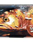 MFC Poly Fly Box by Montana Fly Company featuring artistic trout head design for fly fishing gear at Freestone Fly Shop