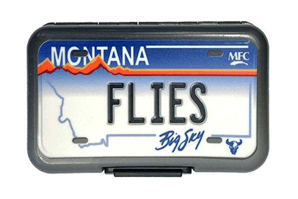 MFC Poly Fly Box by Montana Fly Company featuring Montana license plate design for fly fishing gear at Freestone Fly Shop