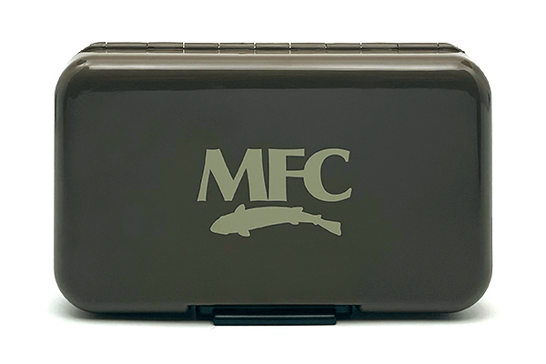 MFC Poly Fly Box by Montana Fly Company with sleek dark finish and subtle trout silhouette at Freestone Fly Shop
