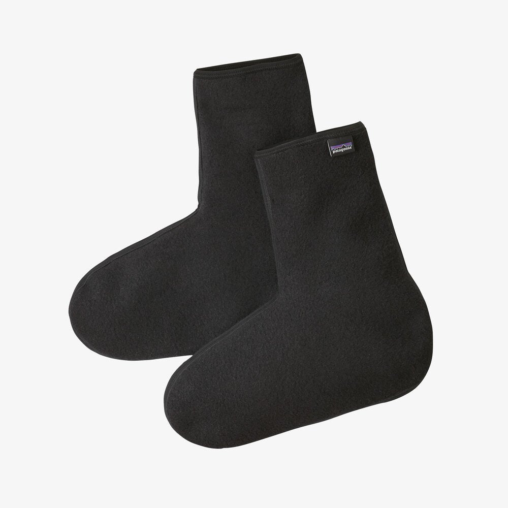 Patagonia Winter Weight Fleece Oversocks in black designed for cold weather fishing apparel at Freestone Fly Shop