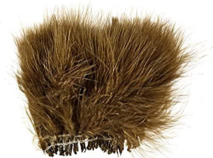 Wooly Bugger Marabou in natural brown by Hareline Dubbin, Inc for fly tying at Freestone Fly Shop