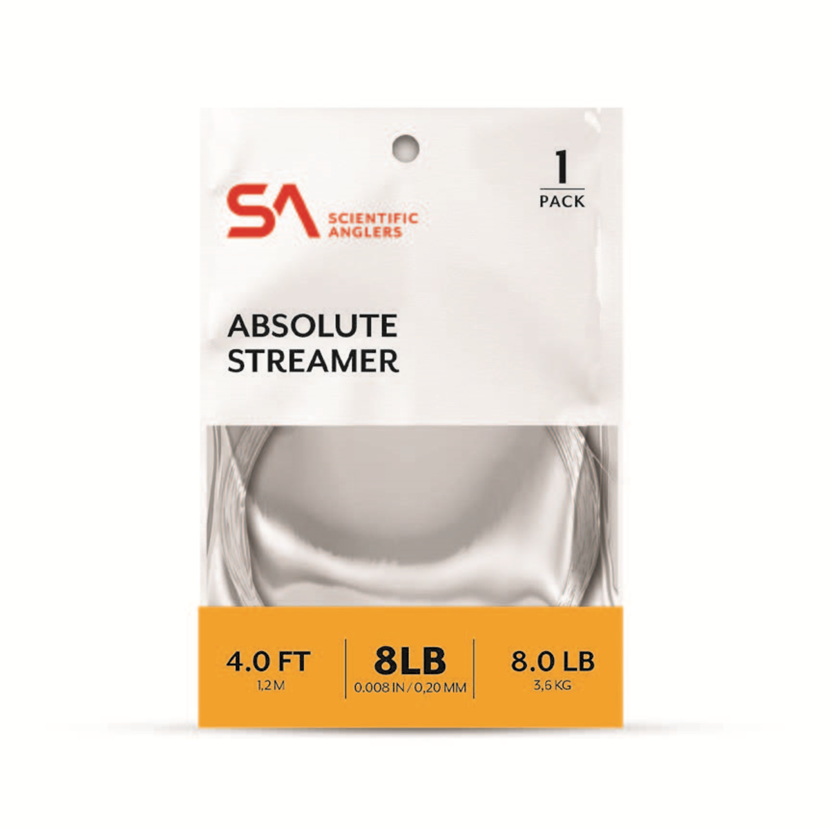 SA Absolute Streamer Leader - Single Pack by Scientific Anglers, 8lb strength leader for fly fishing at Freestone Fly Shop
