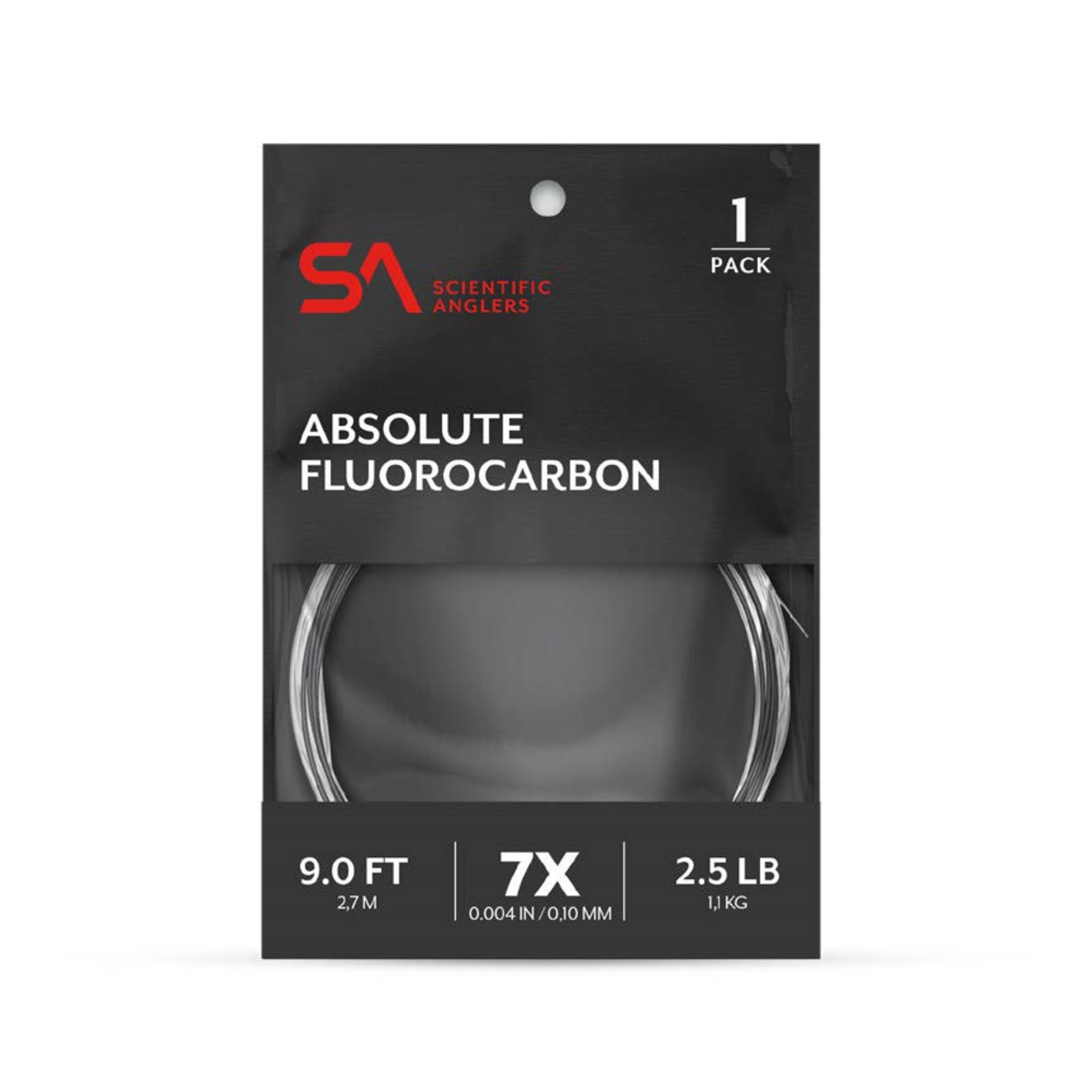 SA Absolute Fluorocarbon Leader - Single Pack by Scientific Anglers with high clarity and knot strength at Freestone Fly Shop