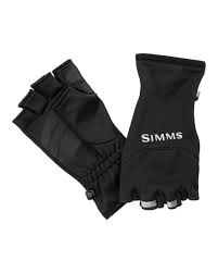 Simms Freestone Half Finger Glove - Black by Simms Fishing Products versatile fishing gloves at Freestone Fly Shop