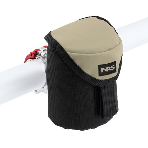 NRS ClampIT Drink Holder by NRS secures to crossbars with hook-and-loop lid for stable drink storage during outdoor activities