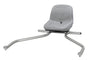 NRS Large Stern Seat Mount with gray high-back swivel seat and metal frame for 360-degree casting on rafts