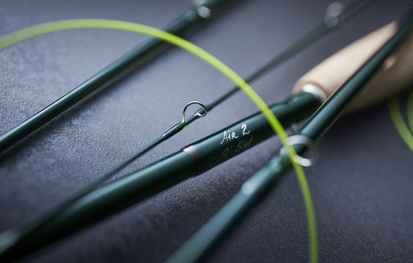 Close-up of R.L. Winston Air 2 Fly Rod with boron technology and cork handle by Winston at Freestone Fly Shop