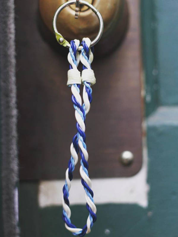 Flyvines Keychain Short made from recycled fly line, lightweight and durable accessory at Freestone Fly Shop