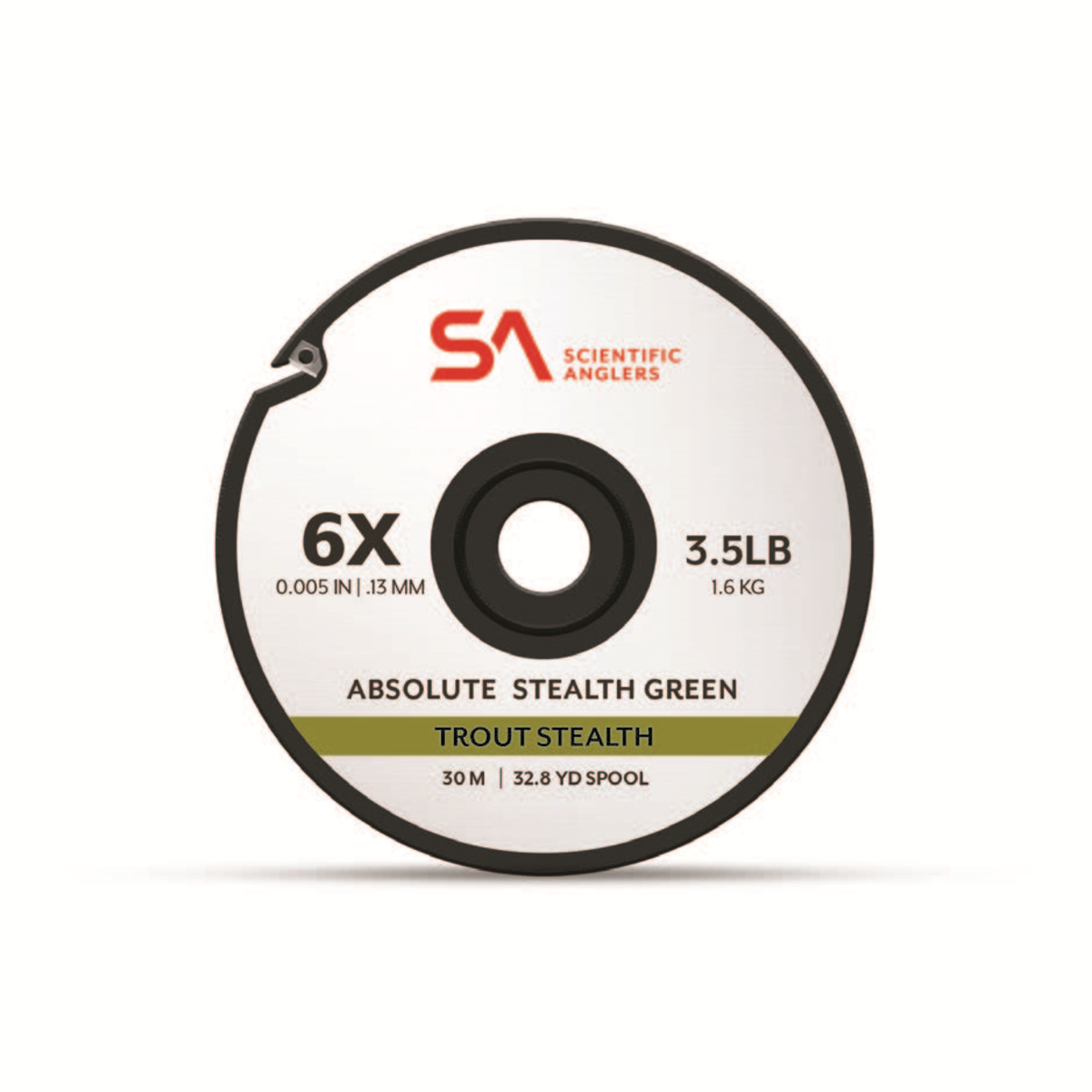 SA Absolute Trout Stealth Tippet by Scientific Anglers, 6X 3.5LB green tippet spool for fly fishing at Freestone Fly Shop