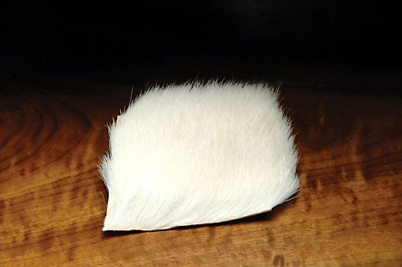 Calf Body Hair in natural white by Hareline Dubbin, Inc for fly tying at Freestone Fly Shop
