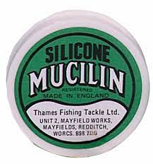Mucilin silicone fly tying wax container for secure and durable fly tying at Freestone Fly Shop