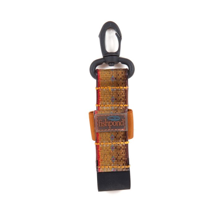 Fishpond Dry Shake Bottle Holder with clip and elastic strap for secure carrying during fly fishing at Freestone Fly Shop