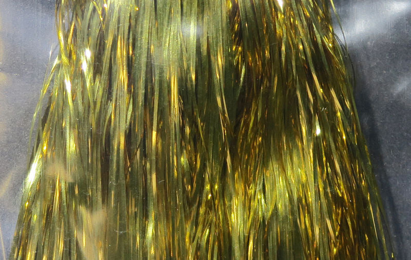 Flashabou by Hareline Dubbin, Inc in metallic gold strands for fly tying at Freestone Fly Shop