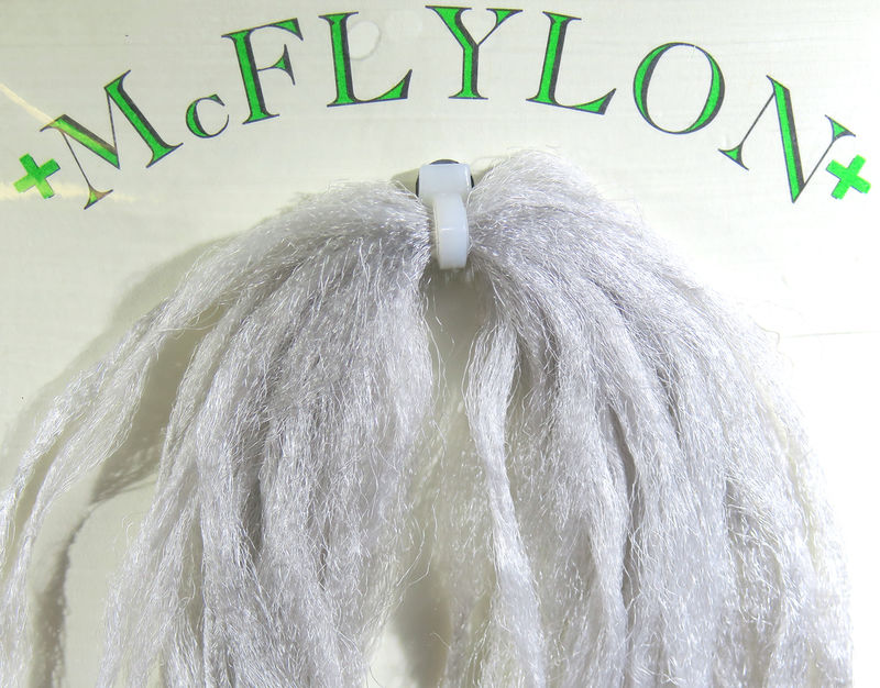 Mcflylon bright wavy white polypropylene fibers by Hareline Dubbin Inc for fly tying at Freestone Fly Shop