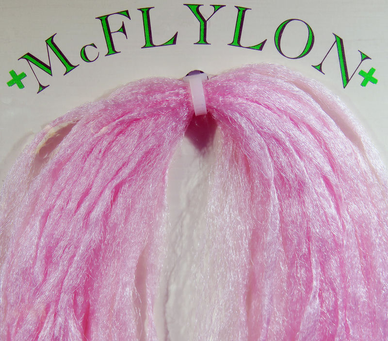 Mcflylon pink wavy polypropylene fibers by Hareline Dubbin, Inc for fly tying at Freestone Fly Shop