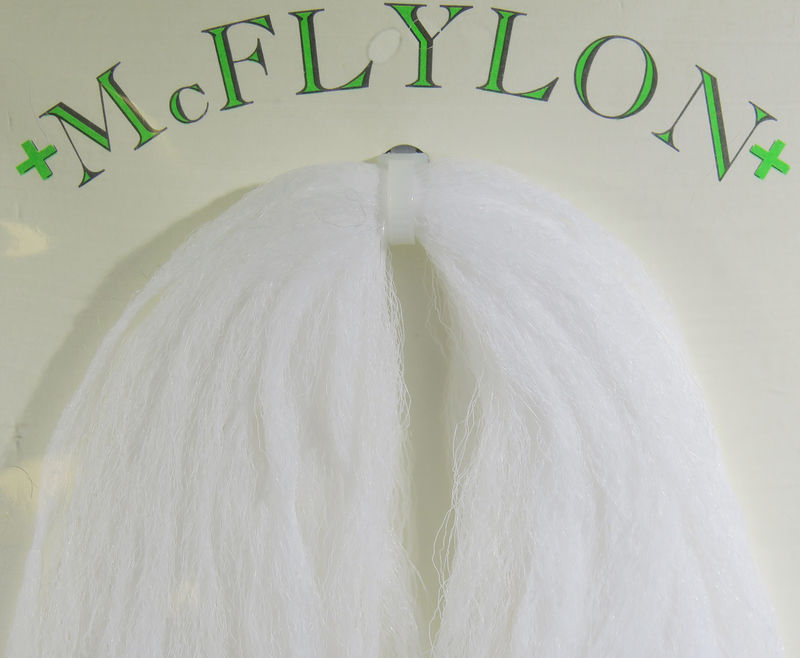 Mcflylon white wavy polypropylene fibers by Hareline Dubbin Inc for fly tying at Freestone Fly Shop