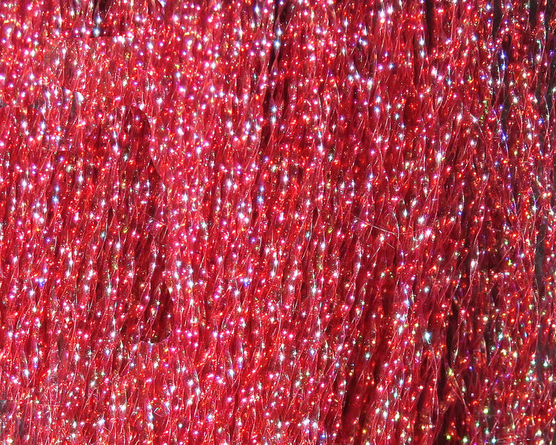 Krystal Flash in radiant red with sparkling iridescence by Hareline Dubbin, Inc for fly tying at Freestone Fly Shop