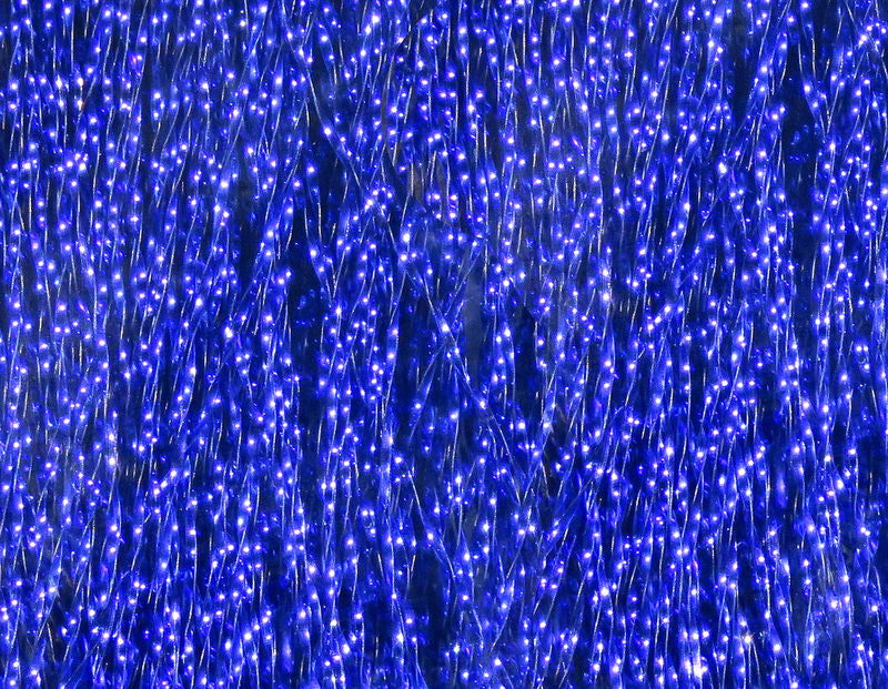 Krystal Flash in vibrant electric blue with sparkling iridescent strands by Hareline Dubbin, Inc for fly tying at Freestone Fly Shop