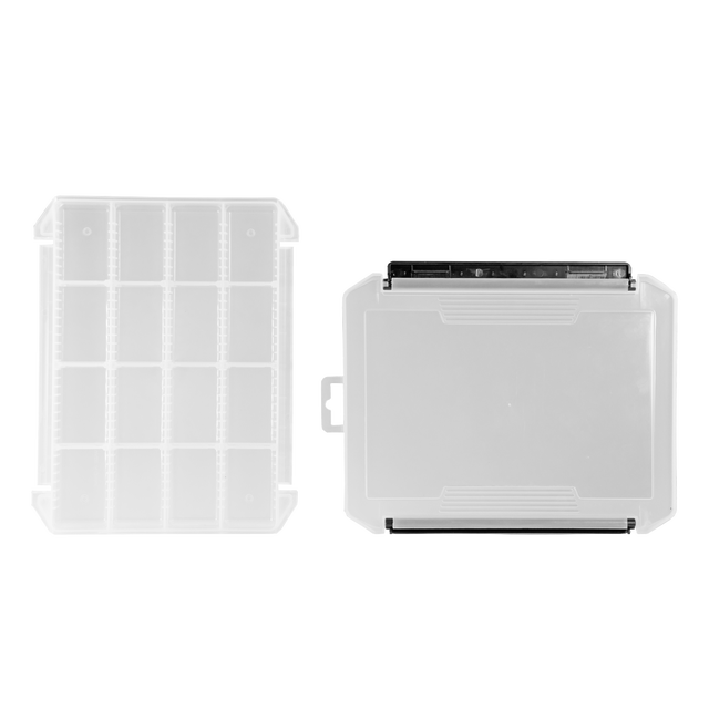New Phase 1236 Adjustable Comp Box 10" x 8" x 1.5" by New Phase Inc with customizable 16 compartments at Freestone Fly Shop