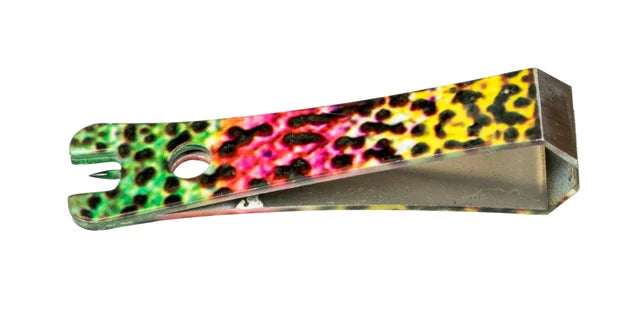 New Phase 1915 Rainbow Nipper by New Phase Inc stainless steel line nipper with built-in needle at Freestone Fly Shop