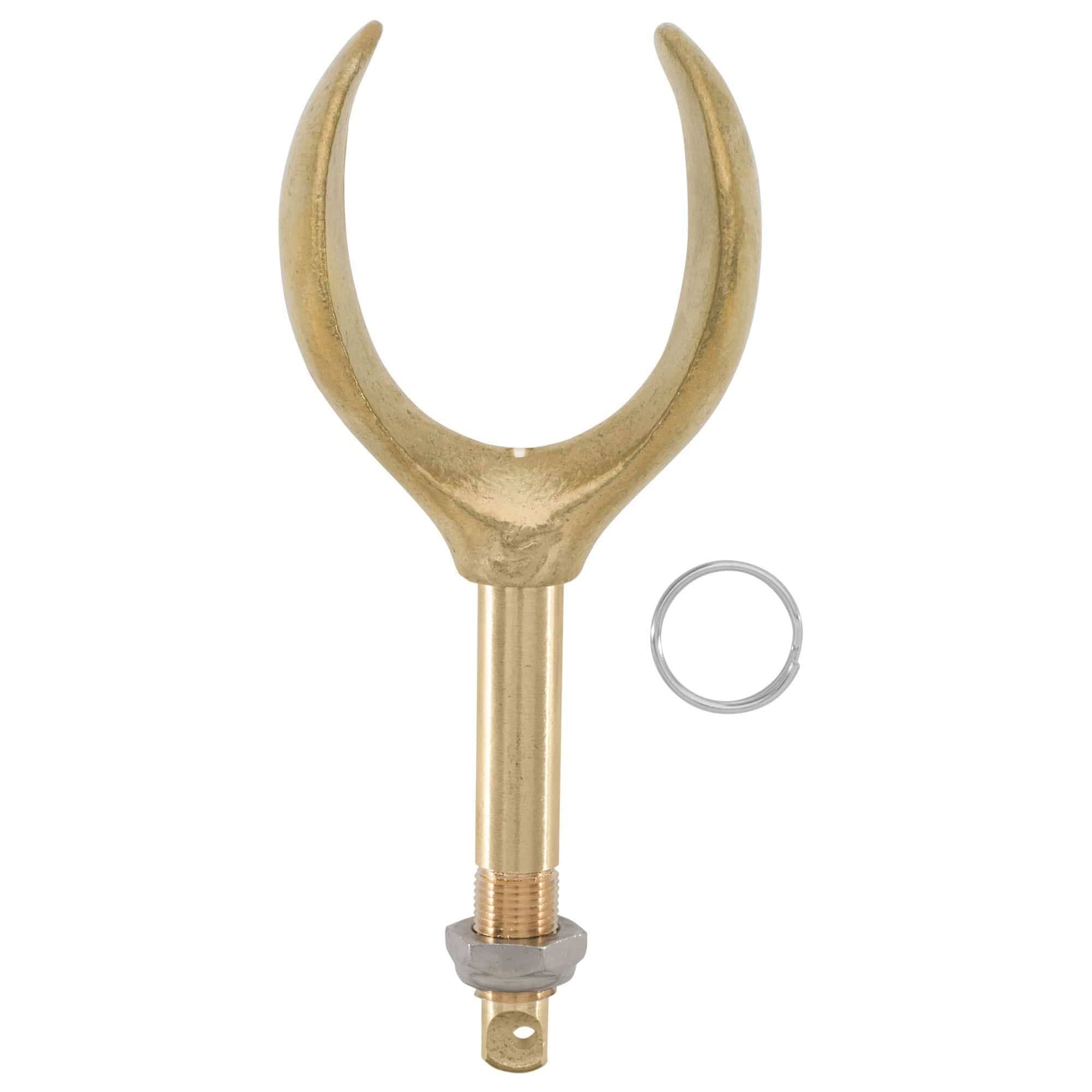 Sawyer Cobra Deluxe Oarlock with wide horns and durable brass construction for enhanced load support and longevity on the water