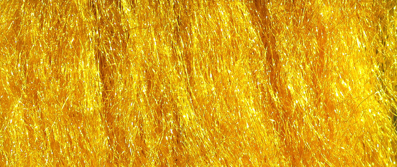 Sparkle Emerger Yarn by Hareline Dubbin, Inc with crinkly trilobal fibers in golden hues for fly tying at Freestone Fly Shop