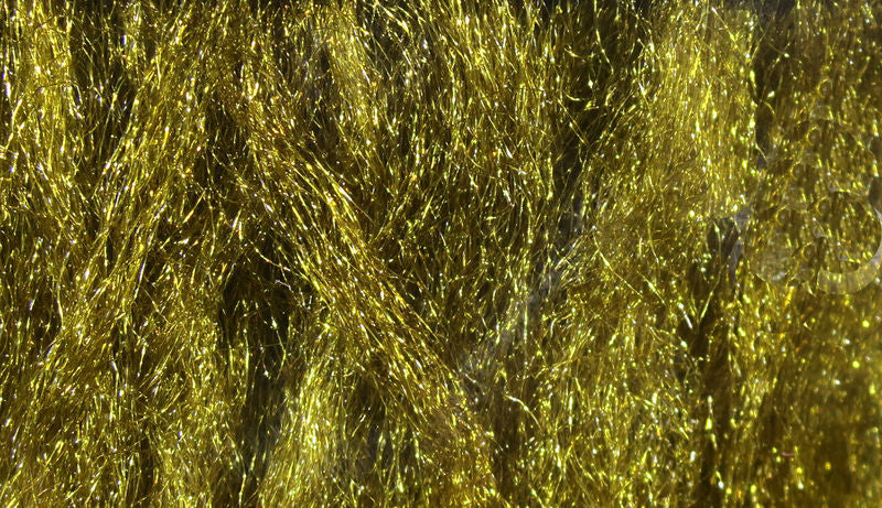 Sparkle Emerger Yarn by Hareline Dubbin, Inc with shimmering golden trilobal antron for fly tying at Freestone Fly Shop