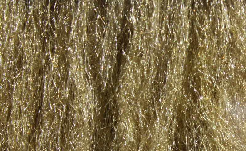 Sparkle Emerger Yarn by Hareline Dubbin, Inc with crinkly golden trilobal antron fibers for fly tying at Freestone Fly Shop