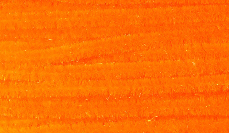 Ultra Chenille in bright orange with a soft velvety texture and nylon core by Hareline Dubbin, Inc for fly tying at Freestone Fly Shop