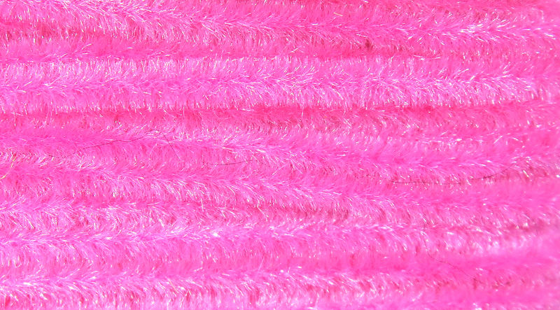 Ultra Chenille in bright pink with a velvety nylon core by Hareline Dubbin, Inc for fly tying at Freestone Fly Shop