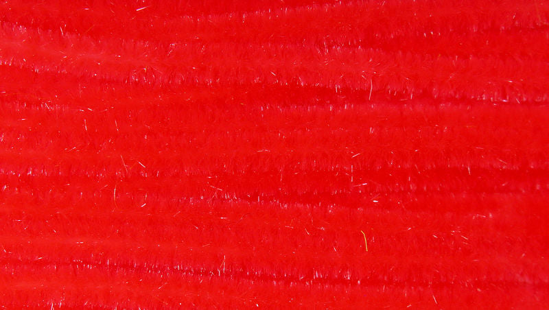 Ultra Chenille in vivid red featuring velvety texture with nylon core by Hareline Dubbin, Inc for fly tying at Freestone Fly Shop