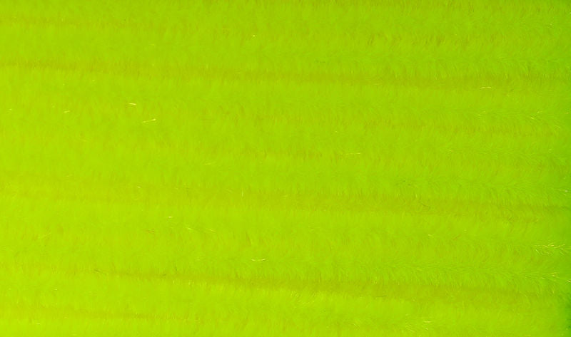 Ultra Chenille in bright neon yellow with soft nylon core by Hareline Dubbin, Inc for fly tying at Freestone Fly Shop