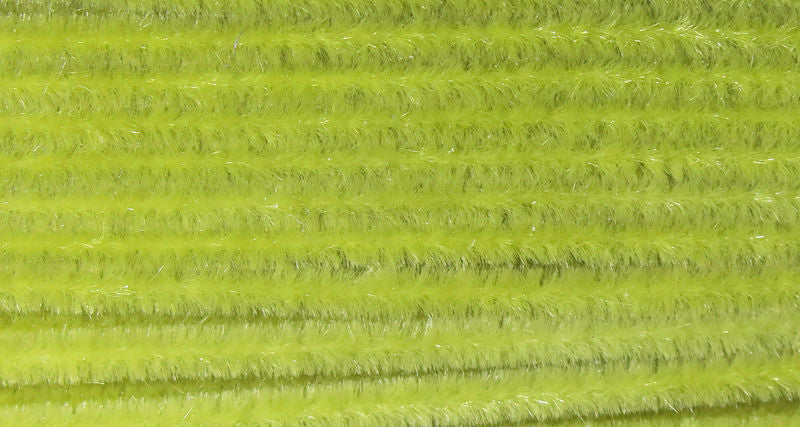 Ultra Chenille in bright lime green with plush nylon core by Hareline Dubbin Inc for fly tying at Freestone Fly Shop